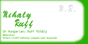 mihaly ruff business card